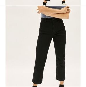 Everlane straight leg cotton utility crop pants